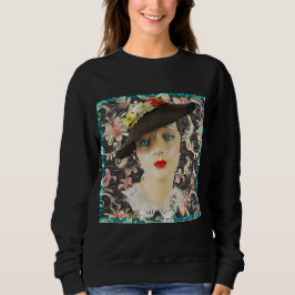 Lady Blue Eyes 1932 Vintage Fashion Sweatshirt