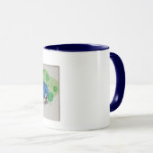 "Lady Blue" gedruckte Tasse (VorderseiteRechts)