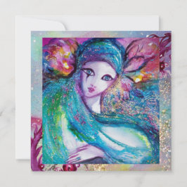 LADY BLUE MASK Elegante Masquerade Wedding Party Einladung