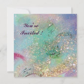 LADY BLUE MASK Elegantes Venezianisches Masquerade Einladung (Rückseite)