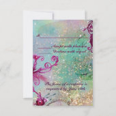 LADY BLUE MASK Pearkle Sparkle Masquerade Party UA RSVP Karte (Rückseite)