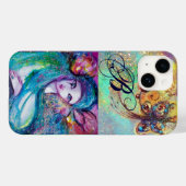 LADY BLUE MASK VENEZIANISCH MASQUERADE MONOGRAMM Case-Mate iPhone HÜLLE (Rückseite (Horizontal))