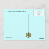 LADY BLUE MASK Venezianisch Masquerade Party Postkarte (Rückseite)