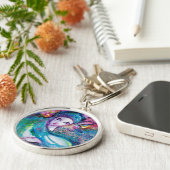 LADY BLUE MASK Venezianische MASK Schlüsselanhänger (Seite)