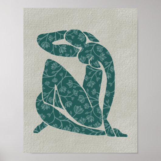 Lady Blue Matisse reviewte Print Poster Paper (Vorne)