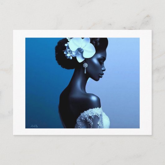Lady Blue Postcard Postkarte (Vorderseite)