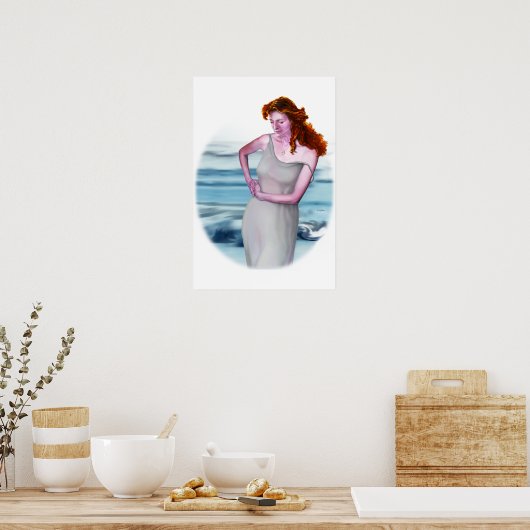 Lady Blue Poster (Küche)