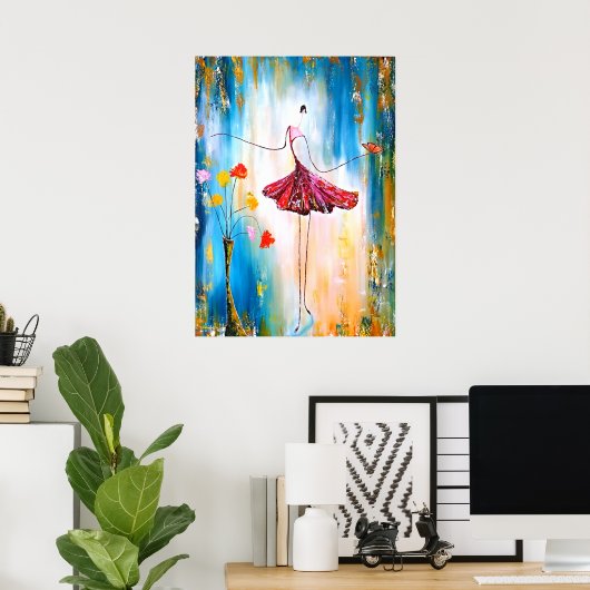 Lady blue poster (Heimbüro)