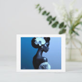 Lady Blue Postkarte (Stehend Vorderseite)