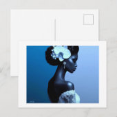 Lady Blue Postkarte (Vorne/Hinten)