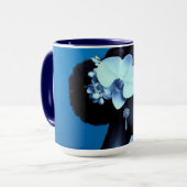 Lady Blue Postkarte Tasse (Vorderseite Links)