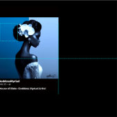 Lady Blue  Stoff (Kachel)