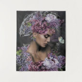 Lady Blume Wandteppich (Vorderseite)