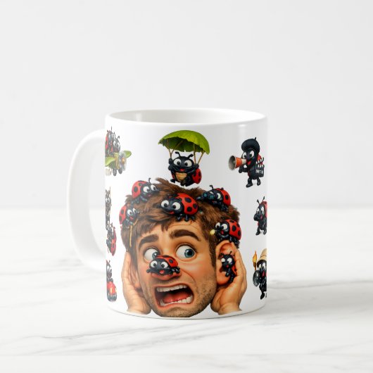 Lady Blush und die Käfer Kaffeetasse (Vorderseite Links)