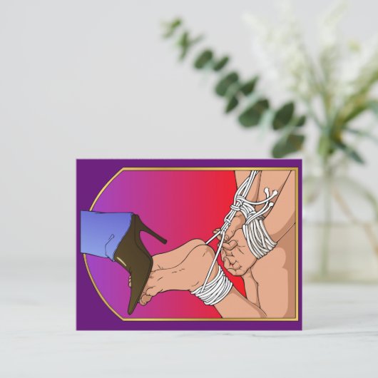 Lady Boot Postcard Postkarte (Stehend Vorderseite)