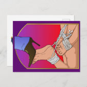 Lady Boot Postcard Postkarte (Vorne/Hinten)