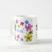 Lady Boss, Big Blume Kaffee Tasse (Vorderseite Links)
