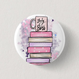Lady Boss Books und Tasse Button