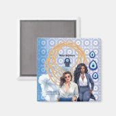 Lady Boss böse eye, viel Glück Charme Magnet (Vorderseite/Rückseite)