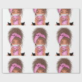 Lady Boss Life, Boss Babe Frau Geschenkpapier (Flach)