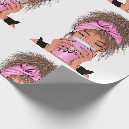 Lady Boss Life, Boss Babe Frau Geschenkpapier (Ecke)