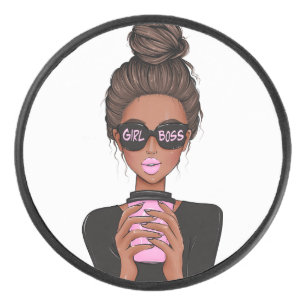 Lady Boss Life, Boss Babe Woman, Girl Boss T - Shi Eishockey Puck
