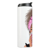 Lady Boss Life, Boss Babe Woman T - Shirt Lebensmi Thermosbecher (Nach links gedreht)