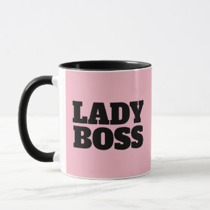 LADY BOSS PINK COFFEE MUGS TASSE