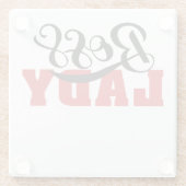 Lady Boss – Starkes Selbstbewusstes Frauendesign Glasuntersetzer (Rückseite)