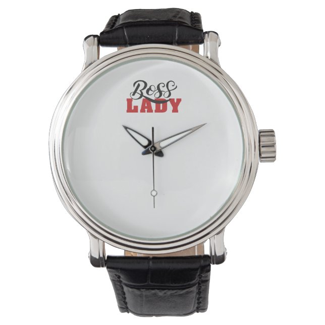 Lady Boss – Strong Confident Woman Design Armbanduhr (Vorderseite)