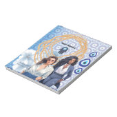 Lady Boss Türkisches Böses Auge, viel Glück Charme Notizblock (Rotiert)