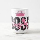 Lady Boss Typografie Art Kaffeetasse (Mittel)