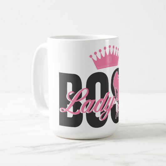 Lady Boss Typografie Art Kaffeetasse (Vorderseite Links)