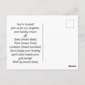 Lady Bride Junggeselinnen-Abschied zum Thema Golf Postkarte (Rückseite)