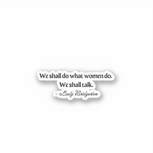 Lady Bridgerton Aufkleber (Vorderseite)