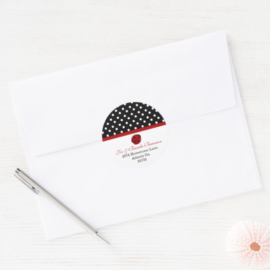Lady Bug Address Stickers (Umschlag)