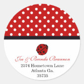 Lady Bug Address Stickers (Vorderseite)