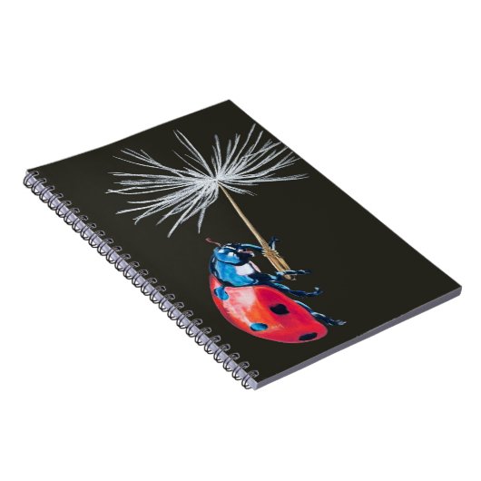 Lady Bug and Dandelion Seed Spiralband Notizblock (Rechte Seite)