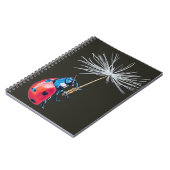 Lady Bug and Dandelion Seed Spiralband Notizblock (Linke Seite)
