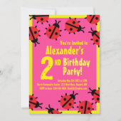 Lady Bug Animal Kid's Birthday Party Einladungen (Vorderseite)