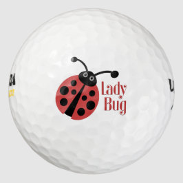 Lady Bug Animal Print Logo Golfball