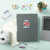 Lady Bug atmen Angst Zitat mit Namen Aufkleber (iPad Hülle)
