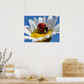 Lady Bug auf daisy Tasse Mouse Pad Poster (Küche)