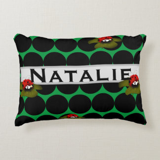 Lady Bug auf Lilly Pad Accent Kissen