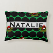 Lady Bug auf Lilly Pad Accent Kissen (Rückseite)