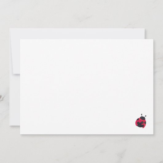 Lady Bug Baby Dusche Danke (Rückseite)