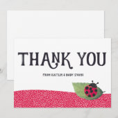 Lady Bug Baby Dusche Danke (Vorne/Hinten)