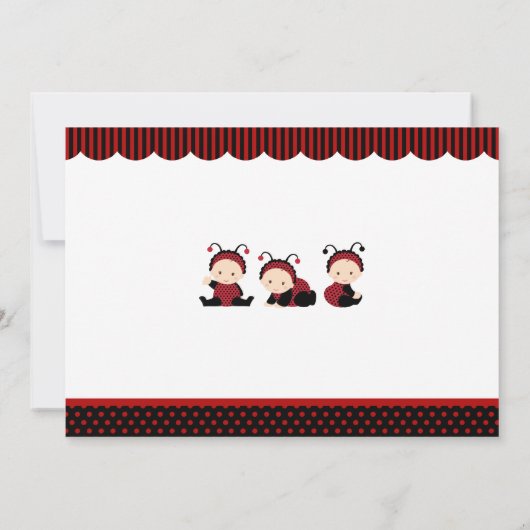 Lady Bug Baby Shower Einladung (Rückseite)