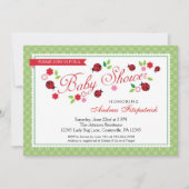 Lady Bug Baby Shower Einladung (Vorderseite)