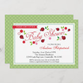 Lady Bug Baby Shower Einladung (Vorne/Hinten)